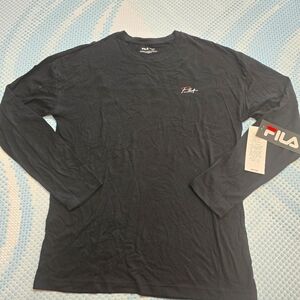 Fila NWT Men's Black Long Sleeve Shirt W Logo On The Back Size Medium